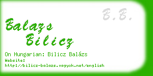 balazs bilicz business card