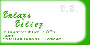 balazs bilicz business card
